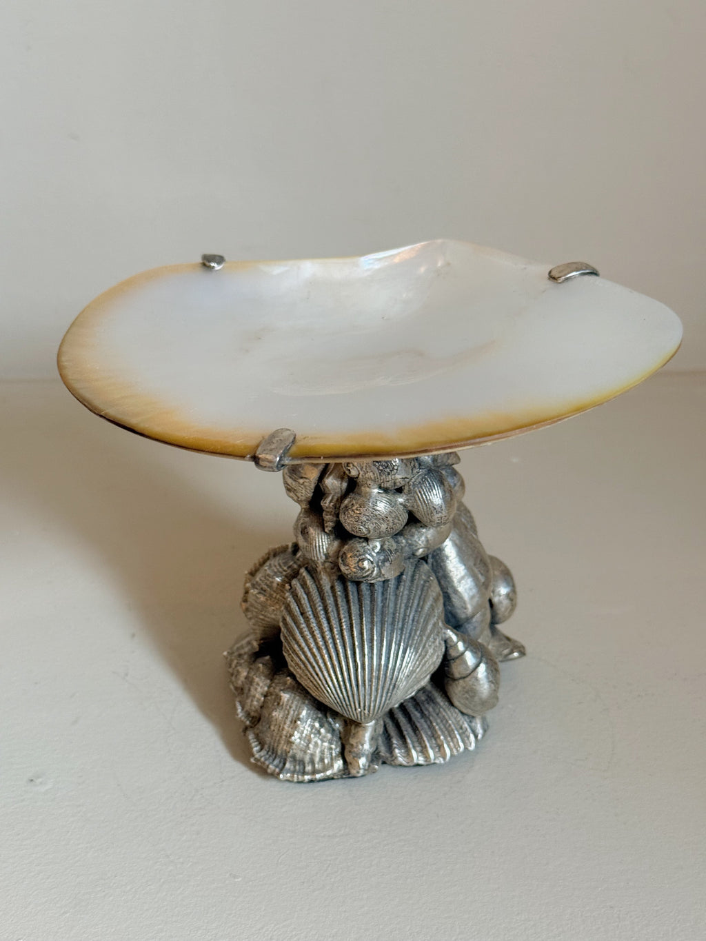 Vintage Maitland Smith Mother of Pearl Caviar Serving Dish