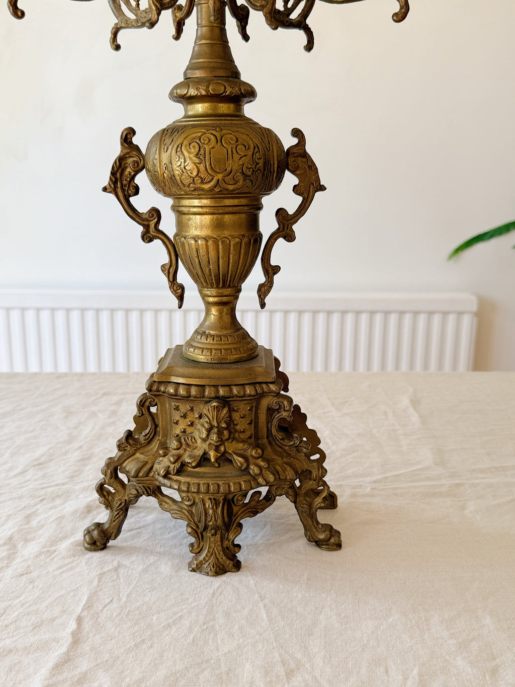 Vintage Pair of Gilt Bronze Candelabras, Louis XIV