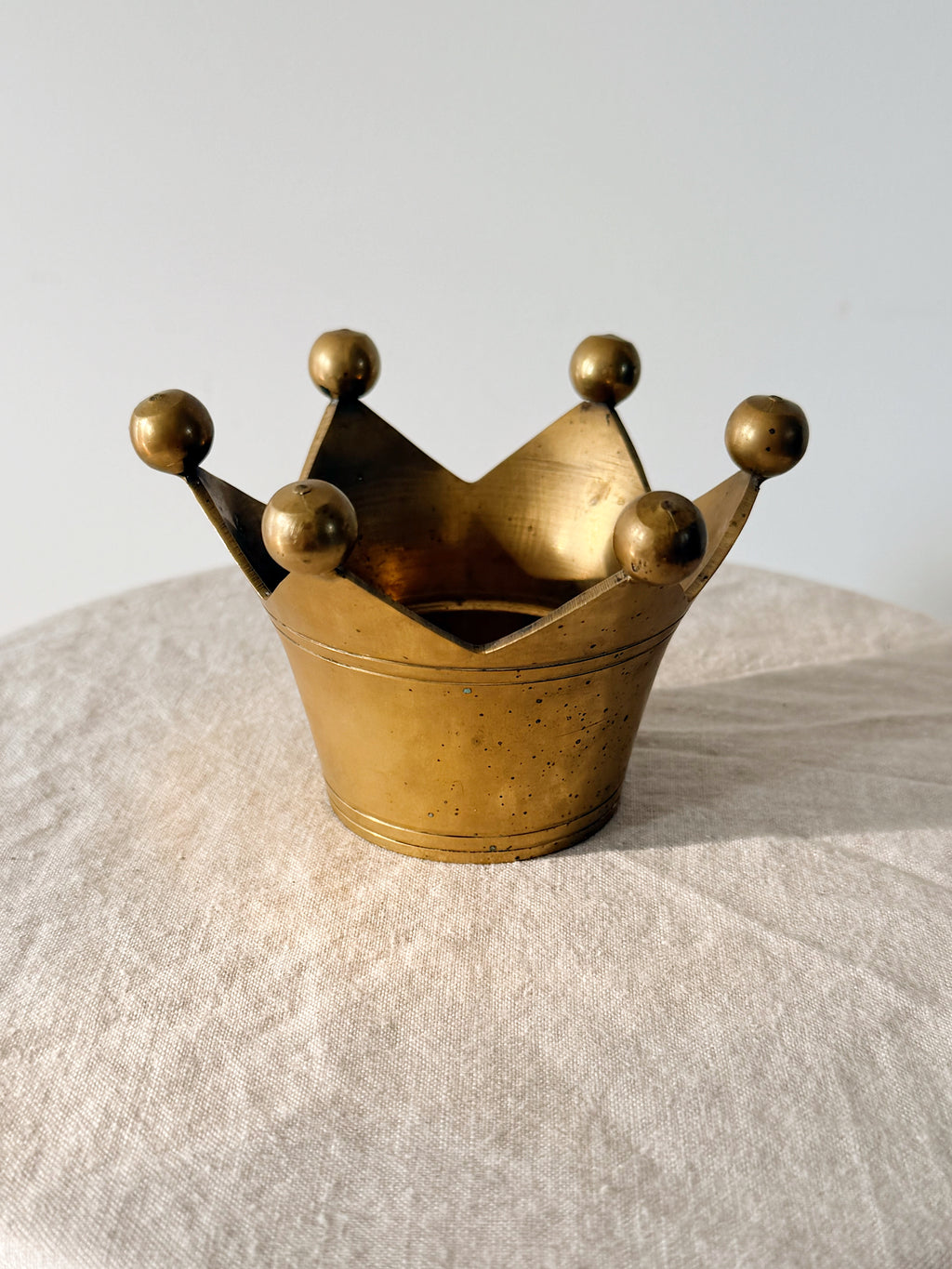 Brass Crown Tealight Candle Holder Medium