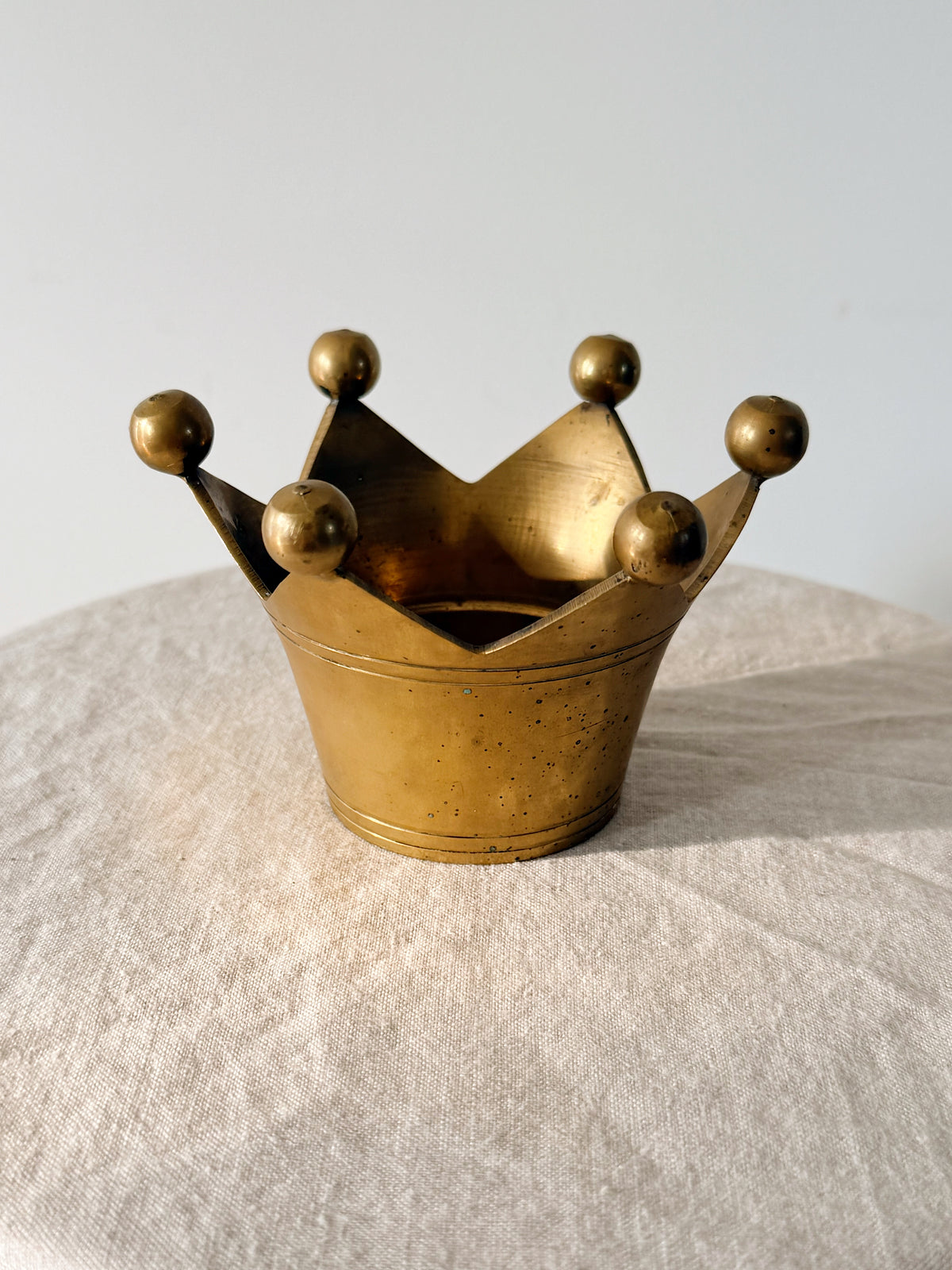 Brass Crown Tealight Candle Holder Medium