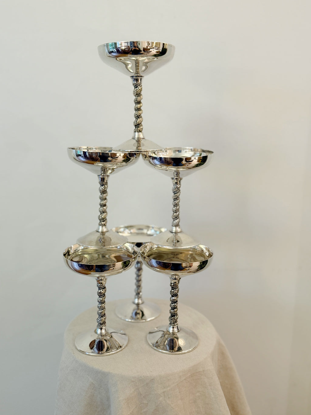 Vintage Spanish Valero Silver Plate Coupes (Set of 6) (Copy)