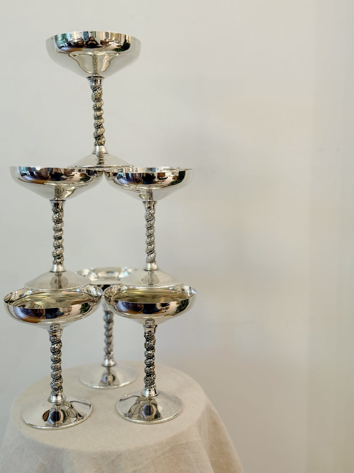 Vintage Spanish Valero Silver Plate Coupes (Set of 6) (Copy)