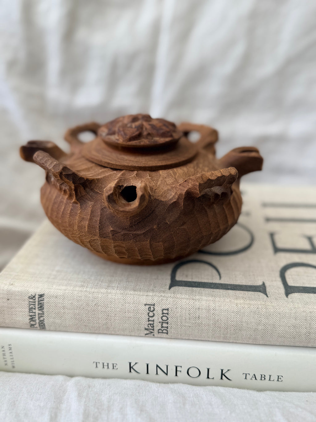 Vintage Wooden Friendship Coffee Pot Rustic Primitive