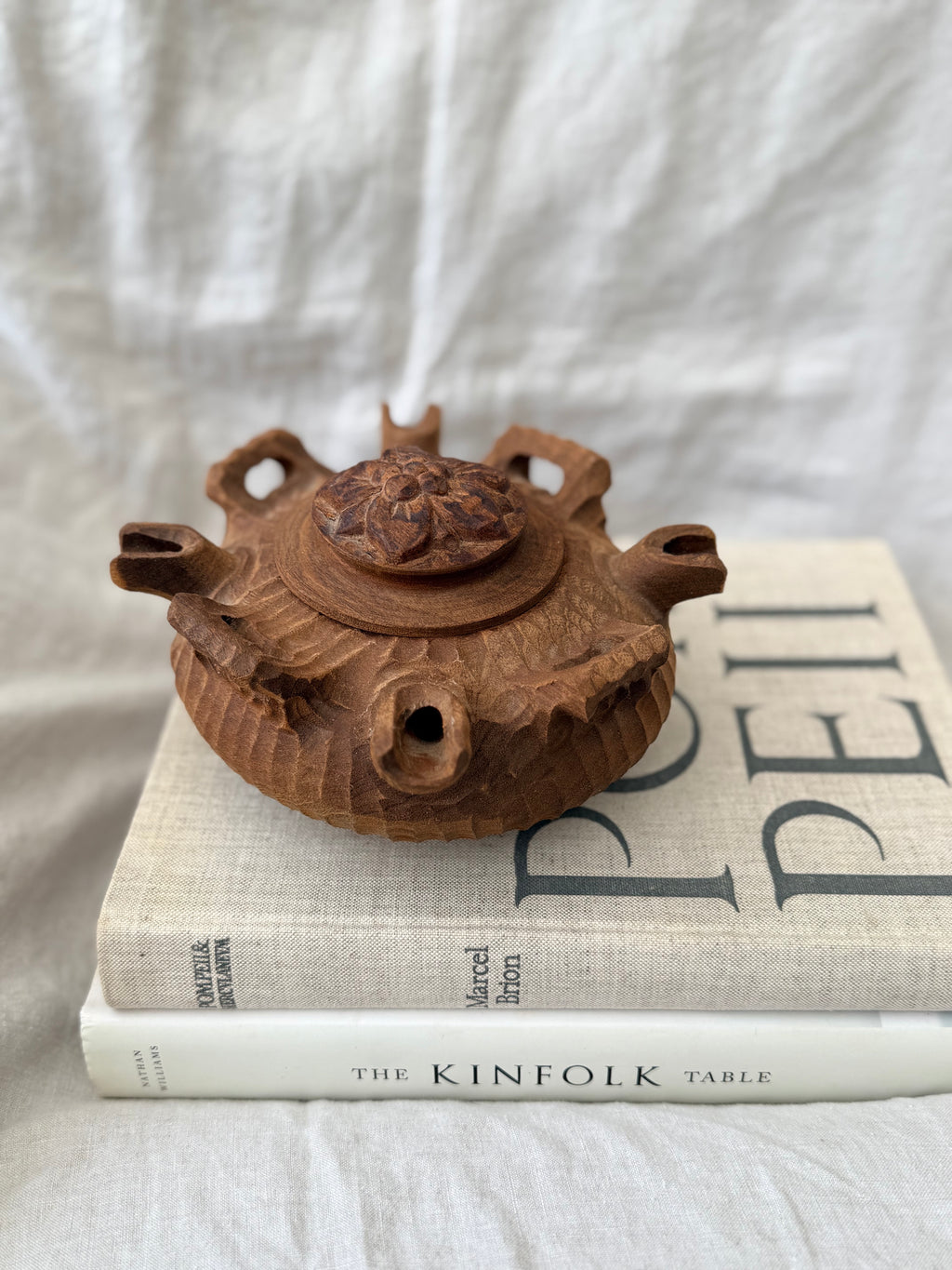 Vintage Wooden Friendship Coffee Pot Rustic Primitive