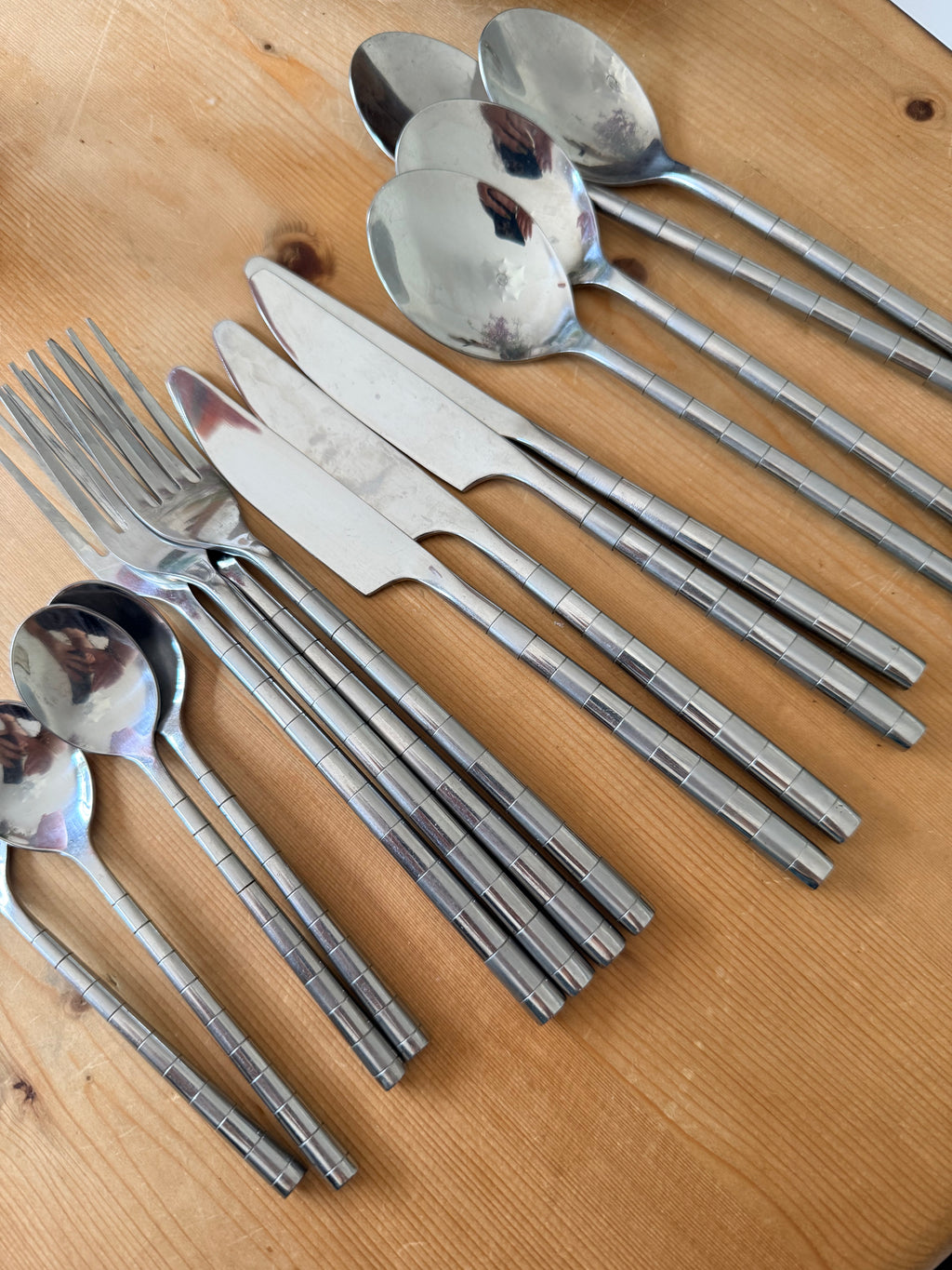 Modernist Stainless Steel Cutlery - Four Person
