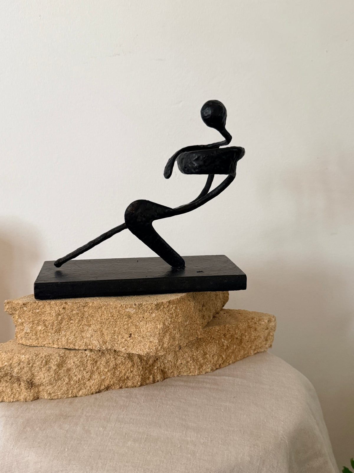 Vintage Cast Iron Statue Bookend