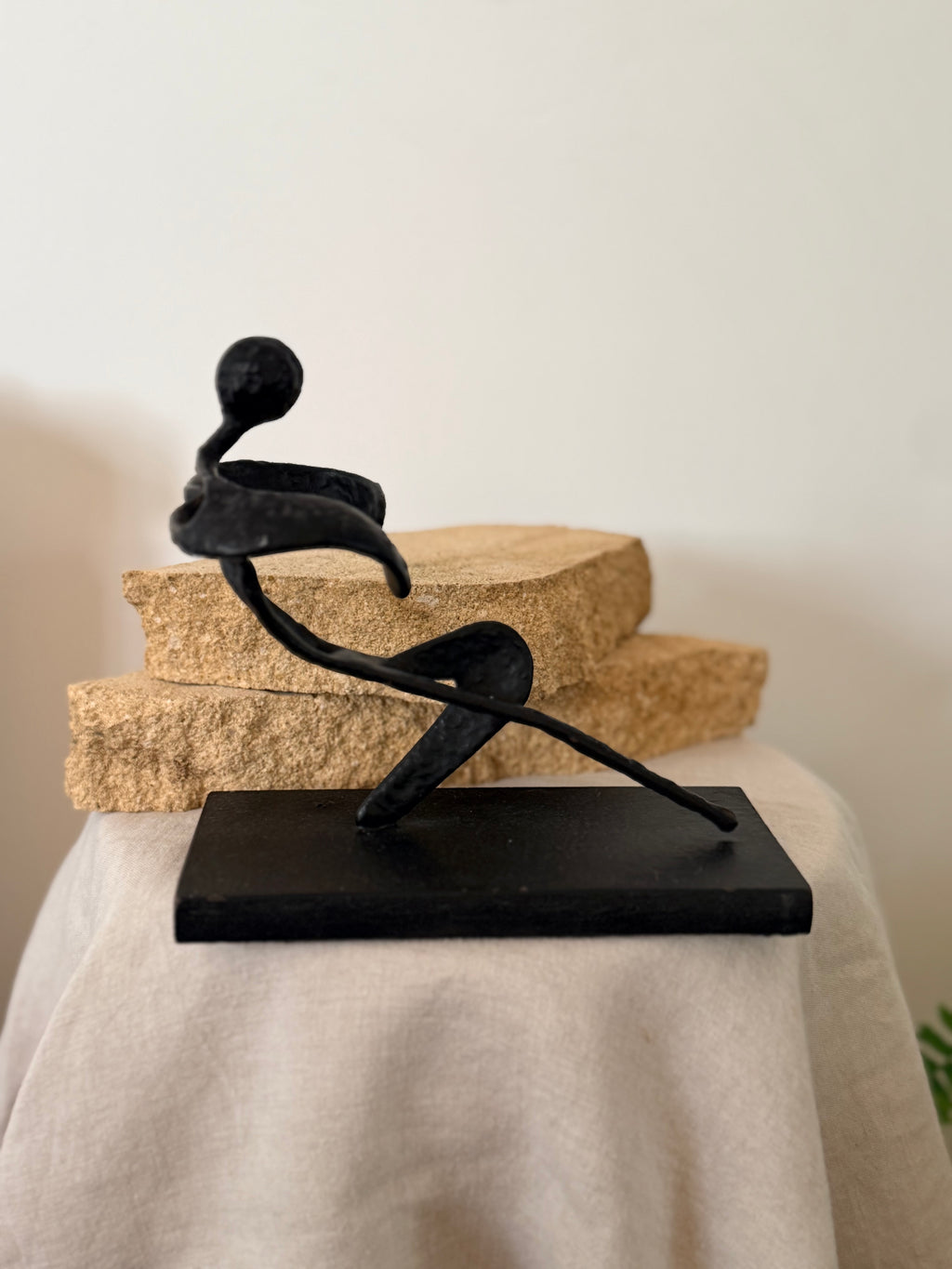 Vintage Cast Iron Statue Bookend