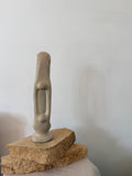 Vintage Minimalist Soapstone Parent Child Statue