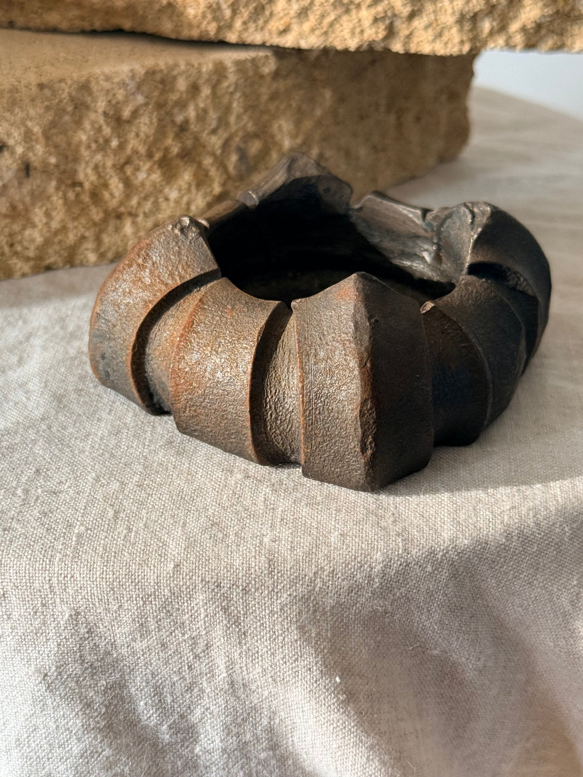 Vintage Bronze Candleholder Pair