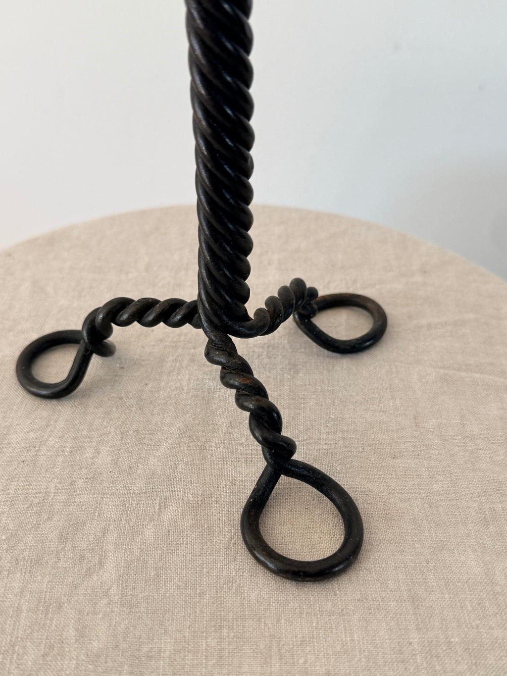 Vintage Black Iron Candlestick