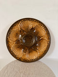 Vintage French Longchamp Ceramic Oyster Plate Brown